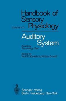 Hardcover Auditory System: Anatomy Physiology (Ear) Book