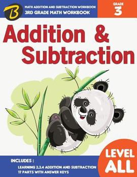 Paperback Addition and Subtraction Workbook Grade 3: 3rd Grade Math Workbook - Math Addition and Subtraction Workbook for Learning 2,3,4 Digits Addition and Sub Book