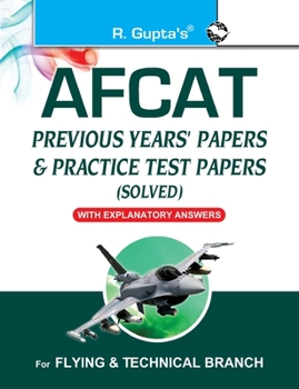 Paperback AFCAT (Air Force Common Admission Test): Previous Years' Papers & Practice Test Papers (Solved) Book