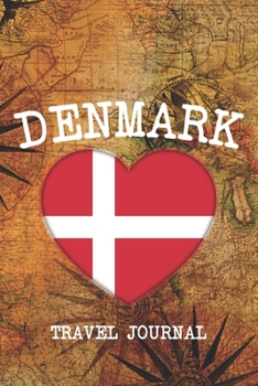 DENMARK: 6x9 Travel planner I Road trip planner I Dot grid journal I Travel notebook I Travel diary I Pocket journal I Gift for Backpacker