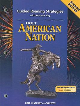 Paperback Holt American Nation Guided Reading Strategies with Answer Key, Spanish Edition [Spanish] Book