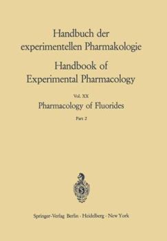 Paperback Pharmacology of Fluorides: Part 2 Book