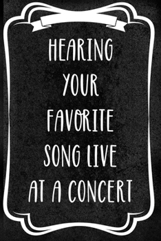 Hearing Your Favorite Song Live At A Concert: Notebook Journal Composition Blank Lined Diary Notepad 120 Pages Paperback Black Texture Concerts