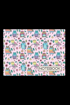 NOTEBOOK: Vintage Owls | Daily Diary | Cute Eagle Owl Design for Animal Friend | 6 X 9 Inch A5 | Funny Graphic Doodle Book  | 110 Lined Pages | For ... and Tracking | Gift for Men, Women & Kids