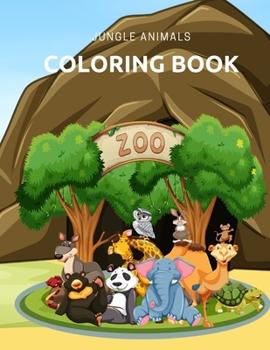 Paperback NEW Jungle Animals Coloring Book: For Kids 2-12 Years Old Book