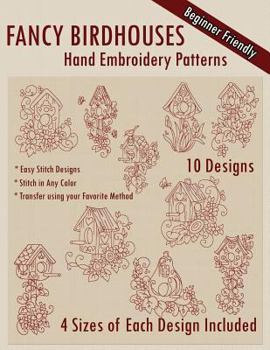Paperback Fancy Birdhouses Hand Embroidery Patterns Book