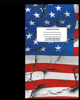American Flag Composition Book: Retro Style American Flag Design Notebook