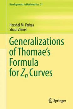 Paperback Generalizations of Thomae's Formula for Zn Curves Book