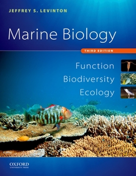 Hardcover Marine Biology: Function, Biodiversity, Ecology Book