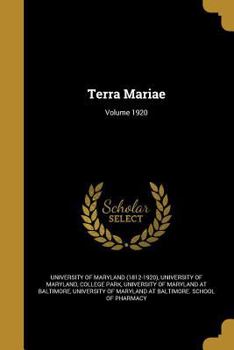 Paperback Terra Mariae; Volume 1920 Book