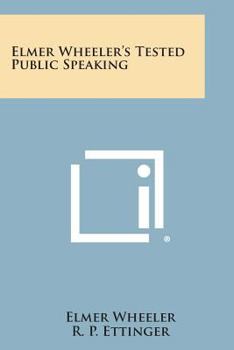 Paperback Elmer Wheeler's Tested Public Speaking Book