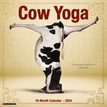 Calendar Cow Yoga 2024 12 X 12 Wall Calendar Book