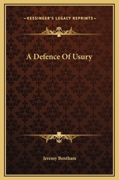 Hardcover A Defence Of Usury Book