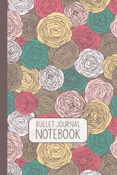 Bullet Journal: Pretty Florals Dotted Grid Notebook with 110 Numbered Pages (6x9 inches)