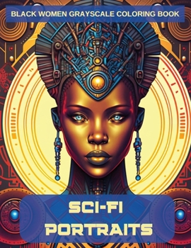 Paperback Sci-Fi Portraits: Black Women Grayscale Coloring Book