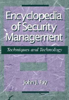 Paperback Encyclopedia of Security Management: Techniques and Technology Book
