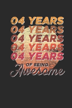 4 Years Of Being Awesome: Dotted Bullet Notebook –  Awesome Birthday Gift Idea