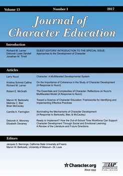 Paperback Journal of Character Education Volume 13 Issue 1 2017 Book