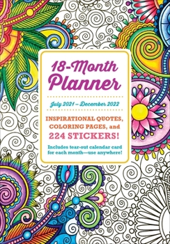 Spiral-bound 2022 Coloring Planner Book