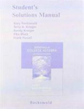 Paperback Student Solutions Manual for Essentials of College Algebra with Modeling and Visualization Book