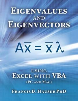 Paperback Eigenvalues and Eigenvectors using Excel with VBA Book