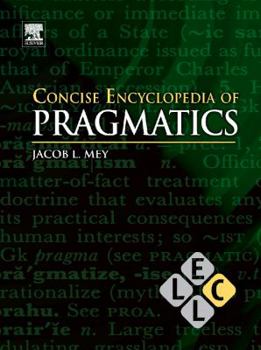 Hardcover Concise Encyclopedia of Pragmatics Book