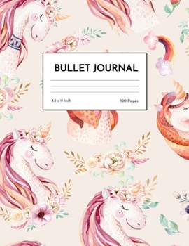 Bullet Journal: Adorable Unicorn Dot Grid Notebook - Dotted Note Pad for Kids, Girls, Teens, Tweens, Women - Gifts for Birthday and Christmas | Design 98840