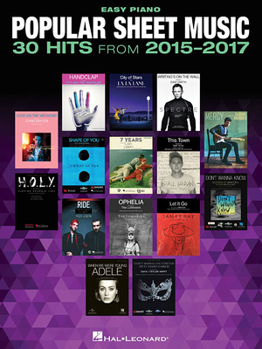 Paperback Popular Sheet Music - 30 Hits from 2015-2017 Book