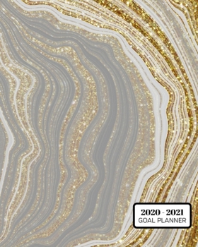 2020-2021 Goal Planner: Marble with Gold Accents Organizer Notebook Planner | Yearly, Daily, Weekly, Monthly Agenda Planner | Productivity Planner | Goal Planning Journal for Men and Women | 8" x 10"