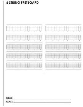 Paperback 6 String Fretboard: A Student Manuscript Notebook From Fusello Publishing Book