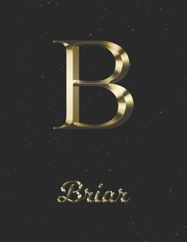 Paperback Briar: 1 Year Daily Planner (12 Months) - Yellow Gold Effect Letter B Initial First Name - 2020 - 2021 - 365 Pages for Planni Book
