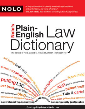 Paperback Nolo's Plain-English Law Dictionary Book