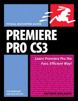 Paperback Premiere Pro CS3 for Windows and Macintosh: Visual Quickpro Guide Book