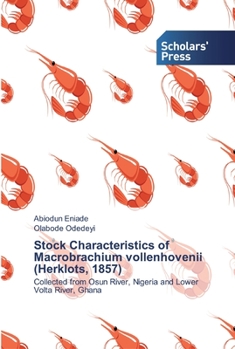Paperback Stock Characteristics of Macrobrachium vollenhovenii (Herklots, 1857) Book