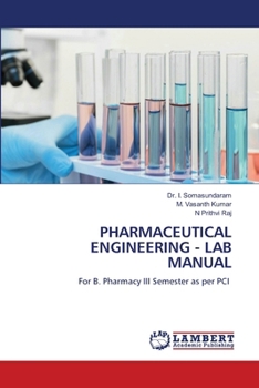 Paperback Pharmaceutical Engineering - Lab Manual Book