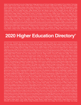 Paperback Higher Education Directory 2020 Book