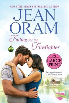 Paperback Falling for the Firefighter: A Holiday Romance [Large Print] Book