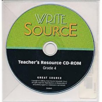 Audio CD Write Source: Teacher's Resource CD-ROM Grade 4 2006 Book