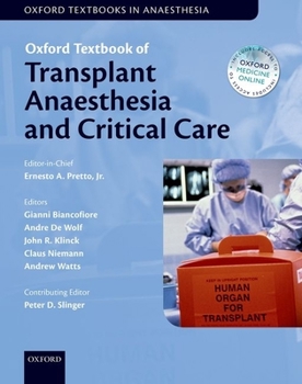 Hardcover Oxford Textbook of Transplant Anaesthesia and Critical Care Book