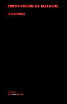 Paperback Constitución de Malolos [Spanish] Book