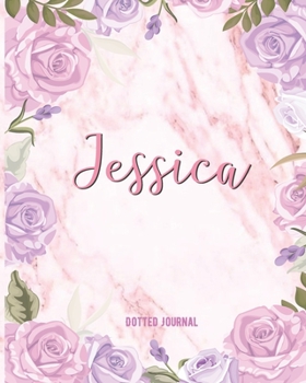 Paperback Jessssica Dotted Journal: Personalized Dotted Notebook Creative Journaling Custom Name Dotted Bujo Notebook Writing Journal Pretty Pink Watercol Book