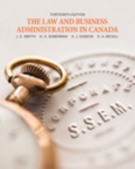Hardcover The Law and Business Administration in Canada (13th Edition) Book