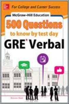 Paperback McGraw-Hill Education 500 GRE Verbal Questions to Know by Test Day Book