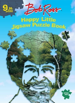 Hardcover Bob Ross Happy Little Jigsaw Puzzle Book