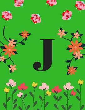 Paperback J: Monogram Initial J Notebook for Women, Girls 8.5 x11 Inch 108 Page Volume 2 Book