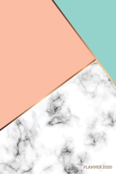 Planner 2020: Weekly + Monthly View | Geometric Marble Print | 6x9 in | 2020 Organizer with Bonus Dotted Grid Pages + Inspirational Quotes + To-Do Lists (Marble Planners)