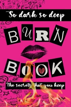 Paperback Burn Book: Burn After Writing Teen, So deep, so dark, the secrets that you keep, Lined Journal notebook, 6x9 inch, 120 pages, Mat Book