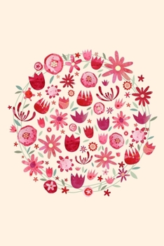 Notes: A Blank Dot Grid Notebook with Summer Flower Circle Watercolor Cover Art