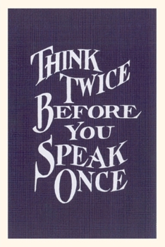 Paperback Vintage Journal Think Twice Slogan Book