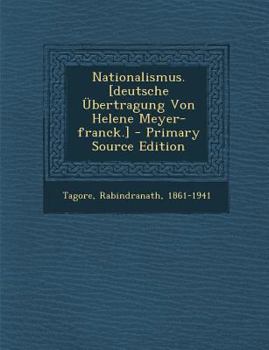 Paperback Nationalismus. [Deutsche Ubertragung Von Helene Meyer-Franck.] [German] Book